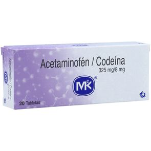 Acetaminofén/Codeina-Mk-(325/8)Mg-Caja-X-20-Tabletas-imagen