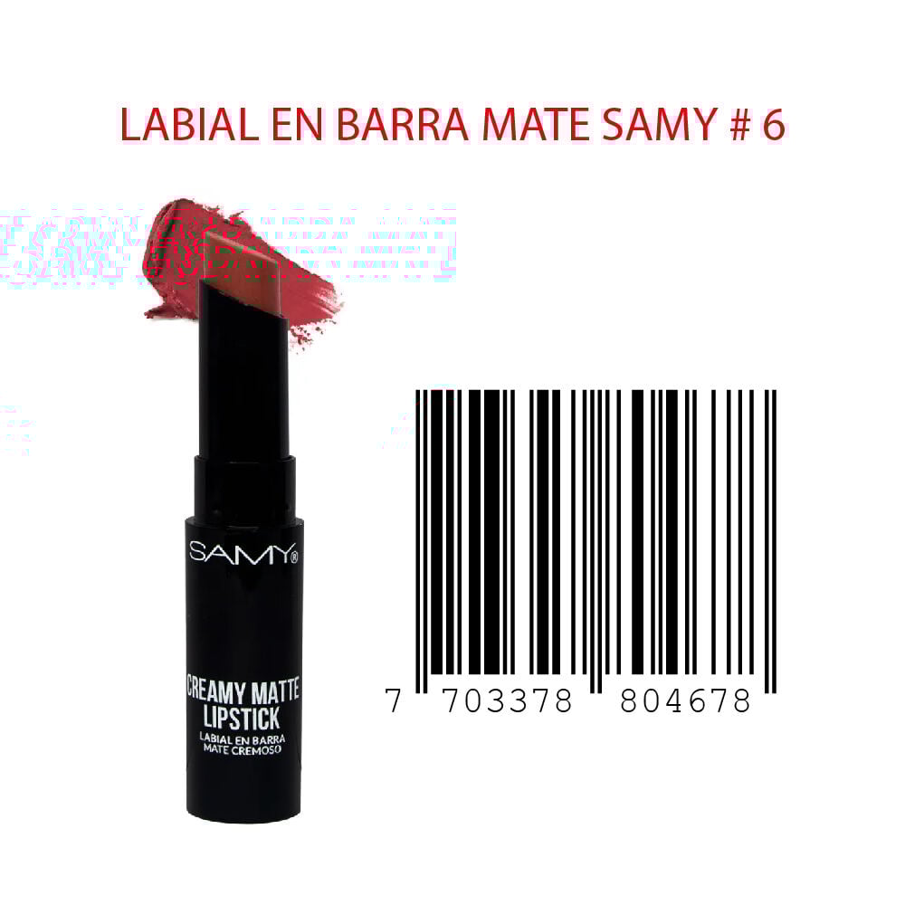 Labial-Samy-Creamy-Matte-N-6-Barra-X-3Gr-imagen-3