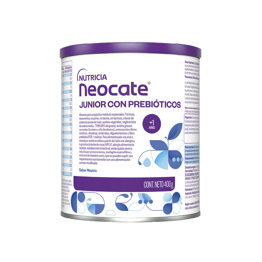 Neocate Junior C/Prebioticos Polvo Tarro X 400Gr Neutro