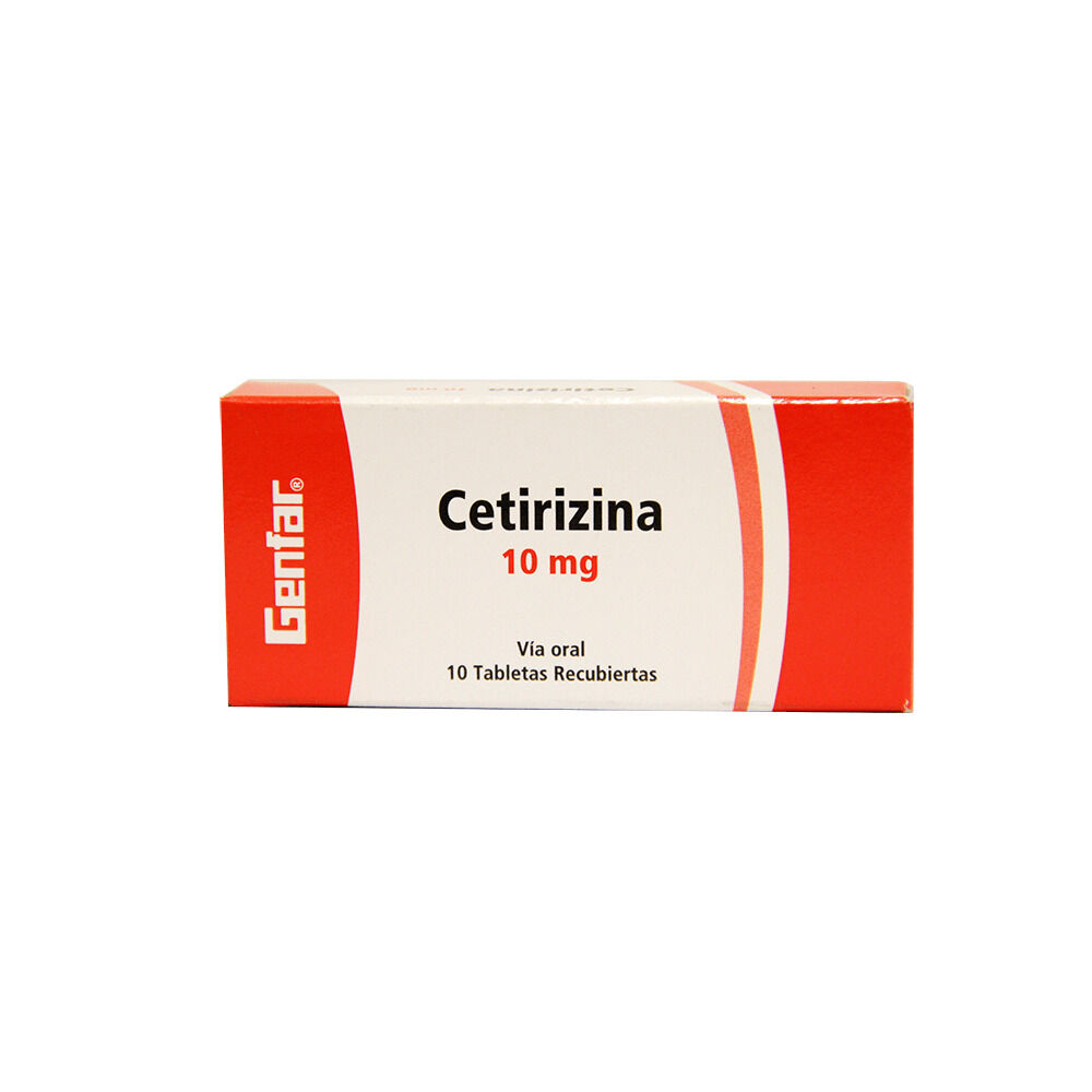 Cetirizina 10Mg Tableta Recubierta Caja X 10 Genfar