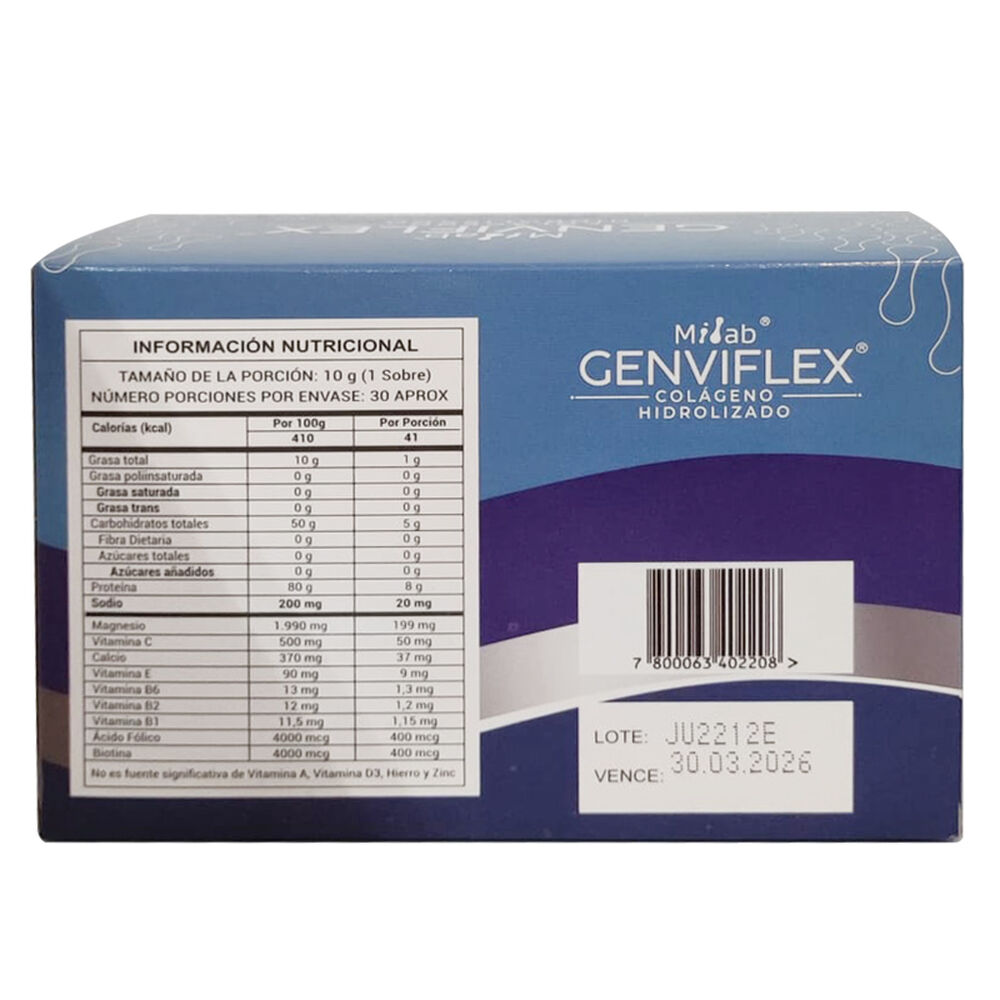 Colageno-Hidrolizado-Genviflex-Con-Resveratrol-Y-Citrato-De-Calcio-Caja-X-30Sobre-X-10Gr-imagen-2