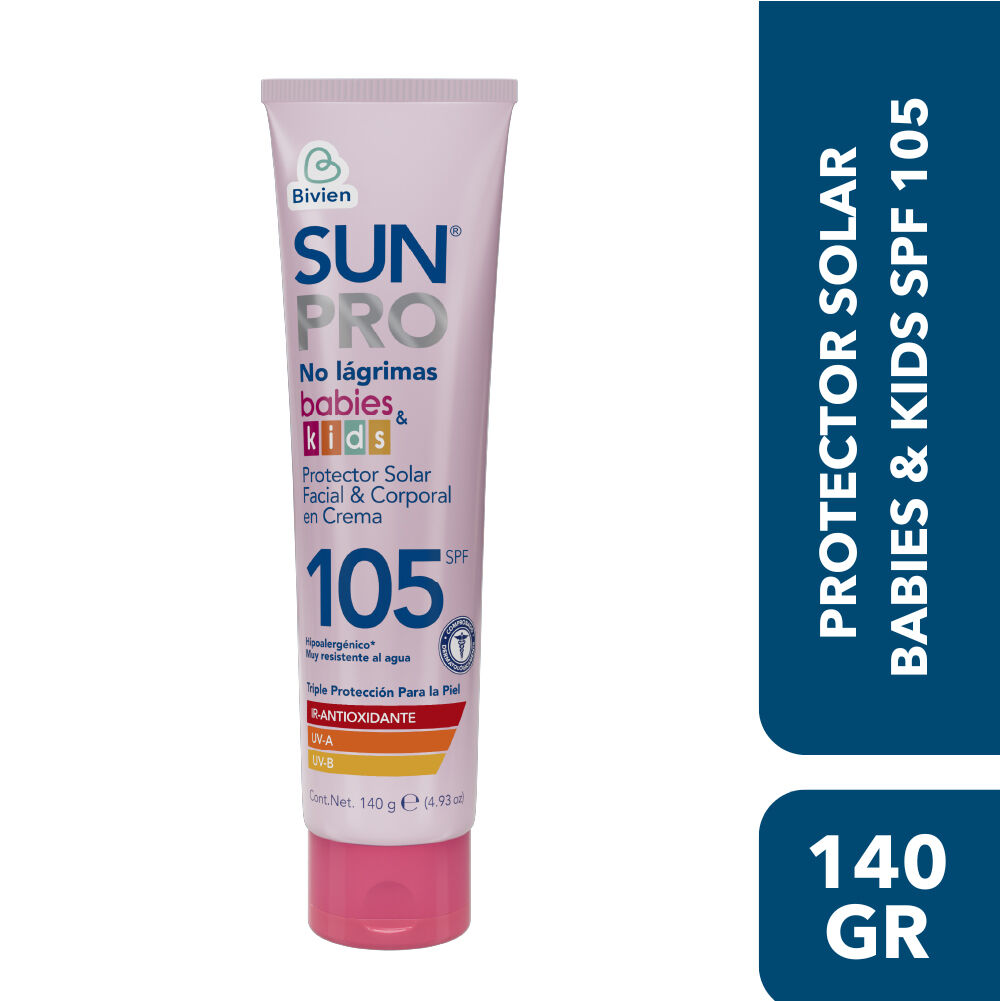 Protector Solar Sunpro Frasco X 140 Gr Spf105 Babies Kids