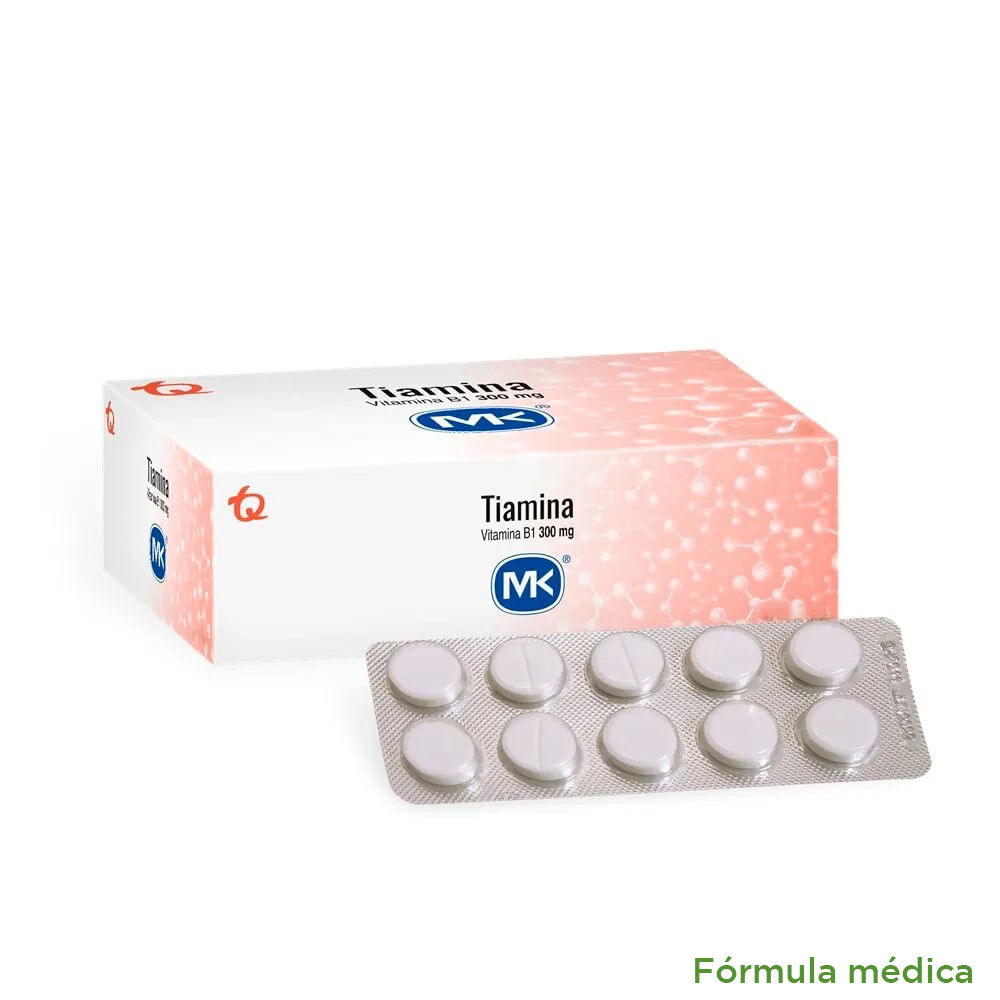 Tiamina 300 Mg Tabletas Mk Blister X 10 Tabletas