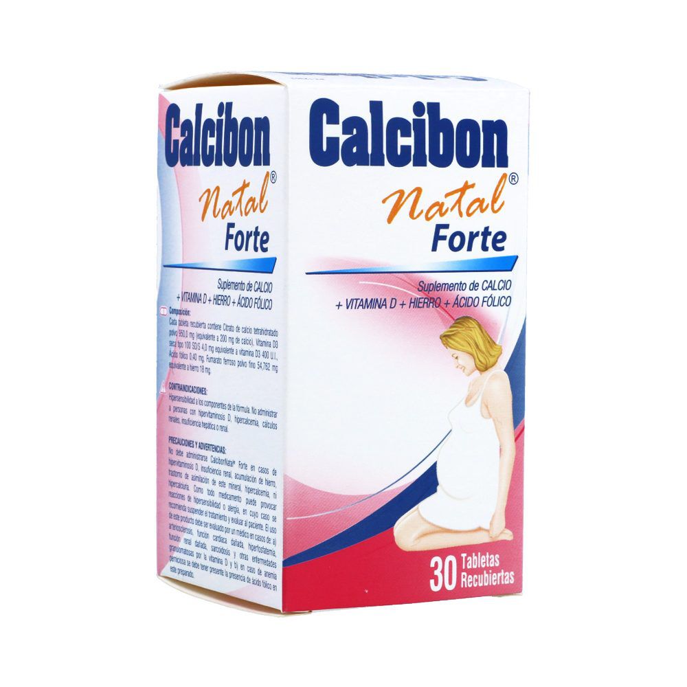 Calcibon-Natal-Forte-(950(200Ca)Mg+(54.7(18Fe)Mg+0.-Tableta-Recubierta-Frasco-X-30-imagen