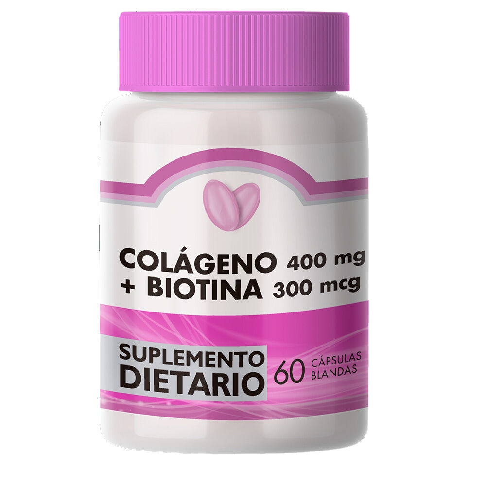 Biotina-+-Colageno-(300Mcg-+-400Mg)-Capsulas-Blandas-Frasco-X-60-imagen-1