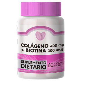 Biotina-+-Colageno-(300Mcg-+-400Mg)-Capsulas-Blandas-Frasco-X-60-imagen