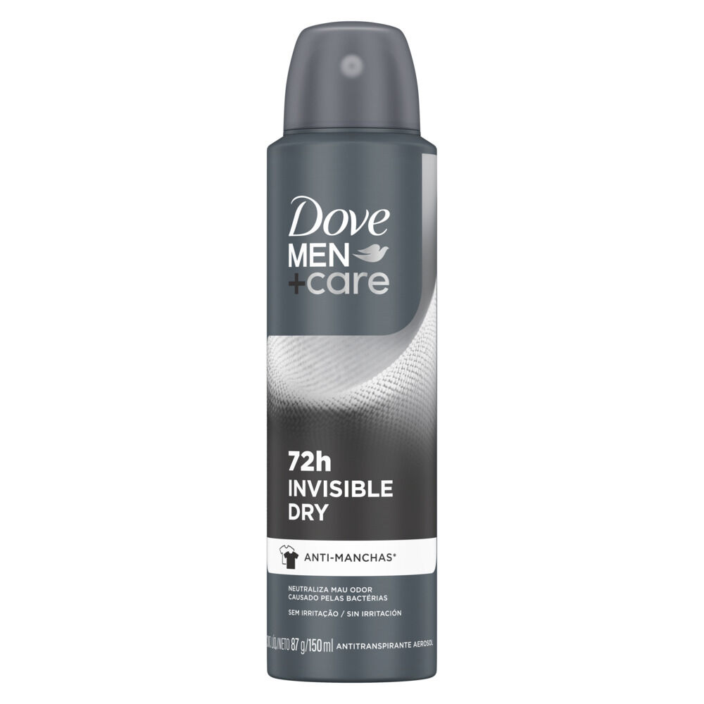 Desodorante En Spray Dove Men Care Invisible Dry Frasco Por 150Ml