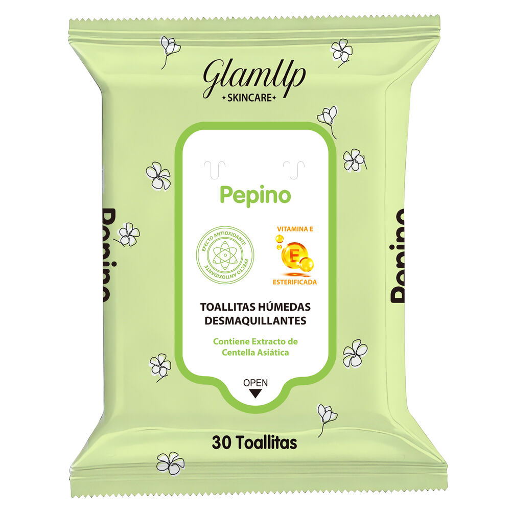 Toallitas-Humedas-Desmaquillantes-Glamup-Skincare-Pepino-Paq-X-30-imagen