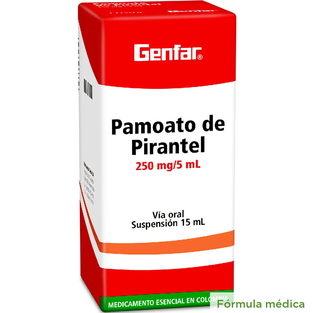 Pamoato De Pirantel 250Mg/5Ml(5%) Suspension Oral Frasco X 15Ml Genfar