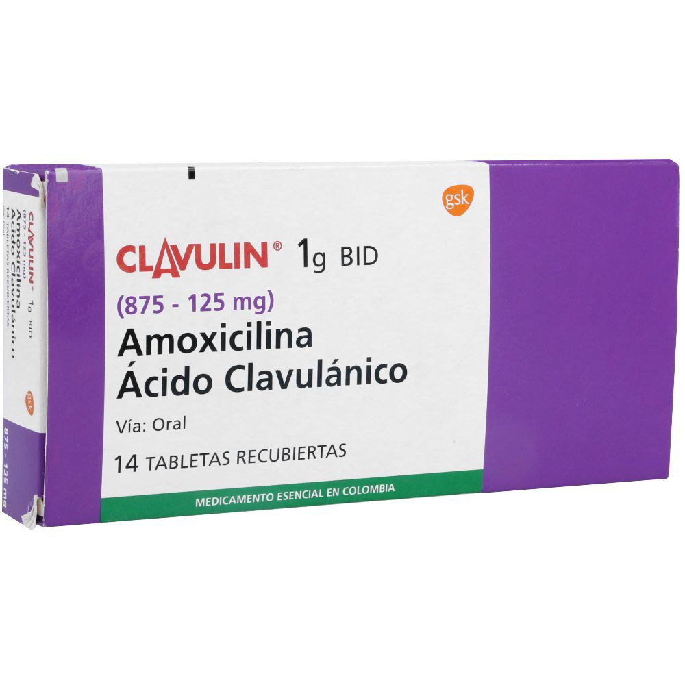 Clavulin-1G-Bid-12H-875Mg+125Mg-Caja-X-14-Tabletas-Recubiertas-imagen