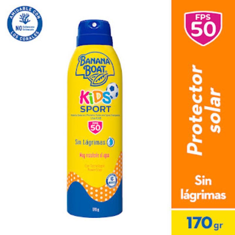 Protector Solar Kids Sport Banana Boat Spf50 Sin Lagrimas Frasco X 170Gr