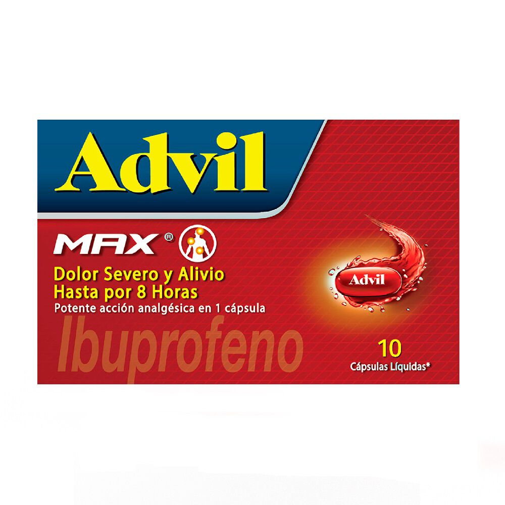 Advil Max Cápsulas Líquidas 400Mg Caja X 10