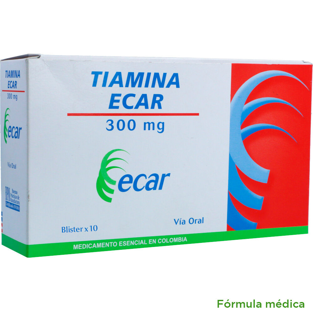 Tiamina 300Mg Tabletas Blister X 10 Tabletas Ecar