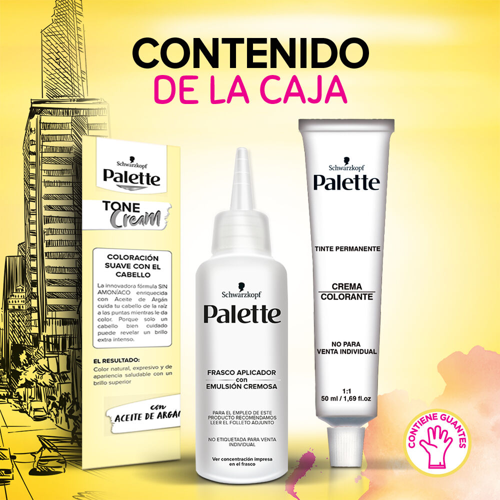 Shampoo-Palette-Tono-Cream-221-Caja-por-1Tubo-X50Ml+1-Frasco-X20Ml+Guante-X1Par-Castano-Medio-imagen-2
