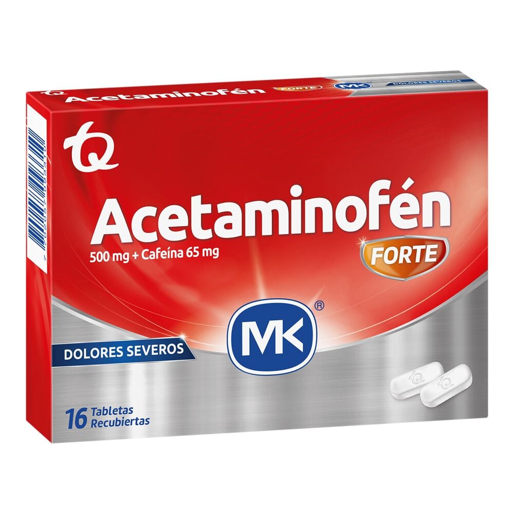 Acetaminofén-Forte-Mk-(500+65)Mg-Caja-X-16-Tabletas-imagen