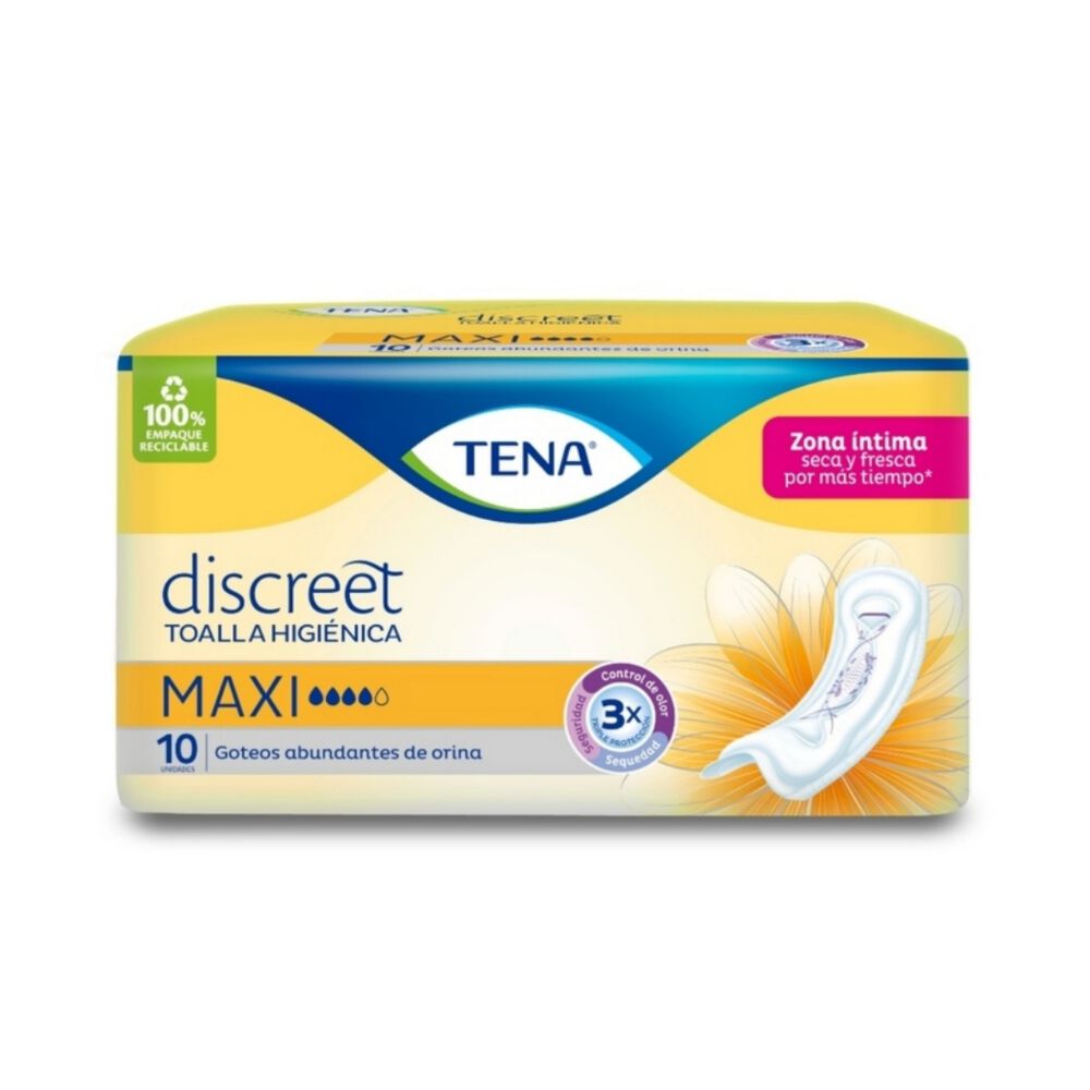 Toalla Mujer Maxi Tena X 1 Bolsa X 10