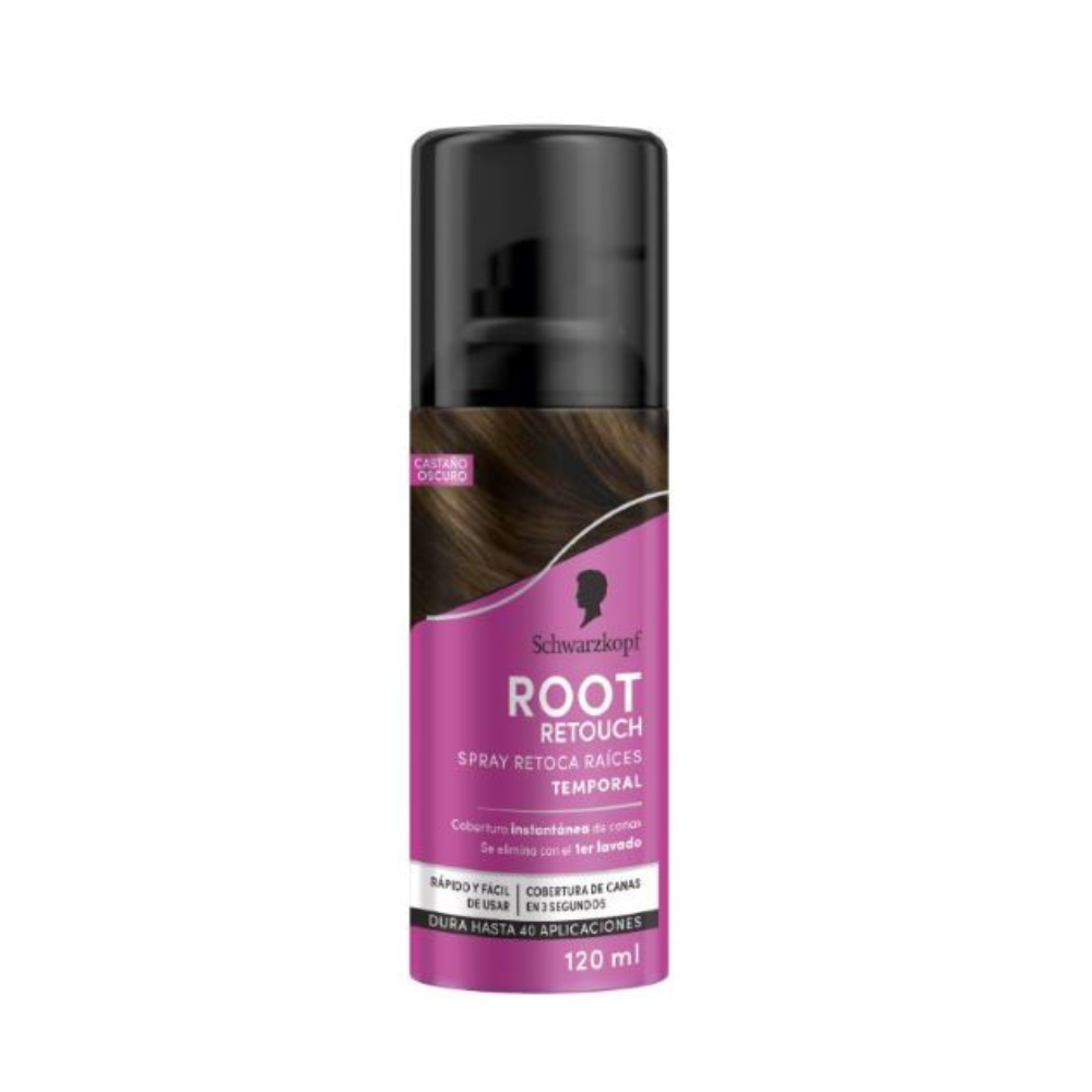 Spray Retoca Raices Root Retoucher Castaño Oscuro 120Ml