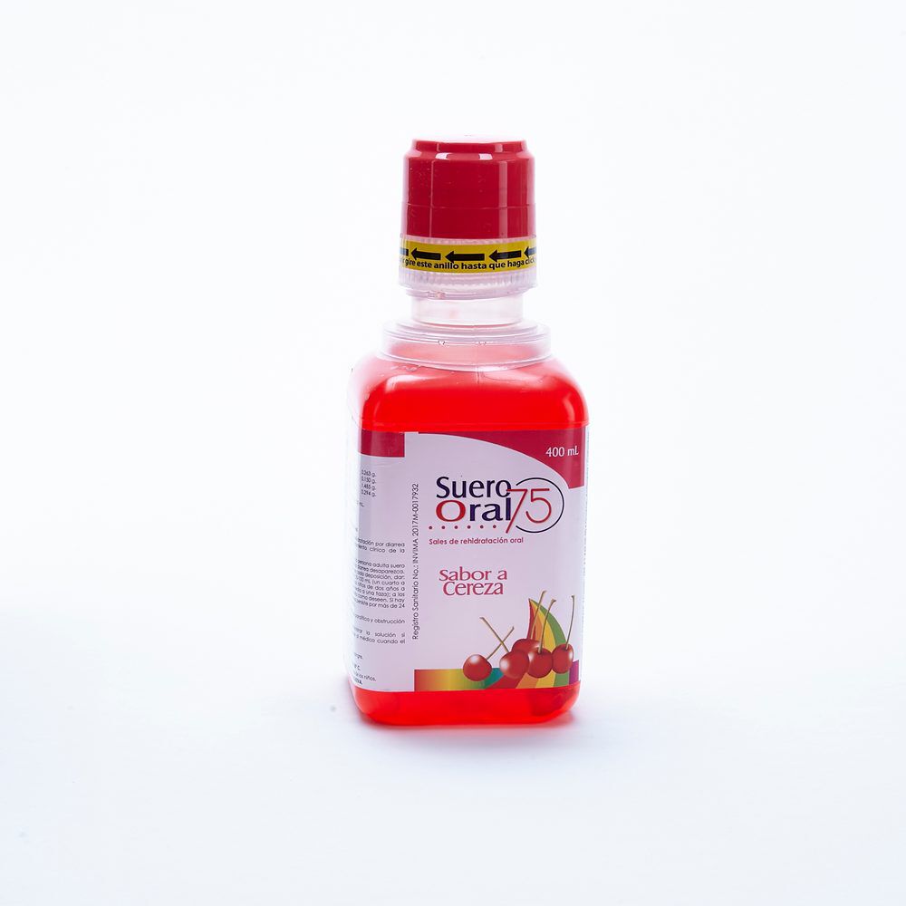 Suero Solución Oral Cereza 75Meq(Na)/L Frasco X 400Ml