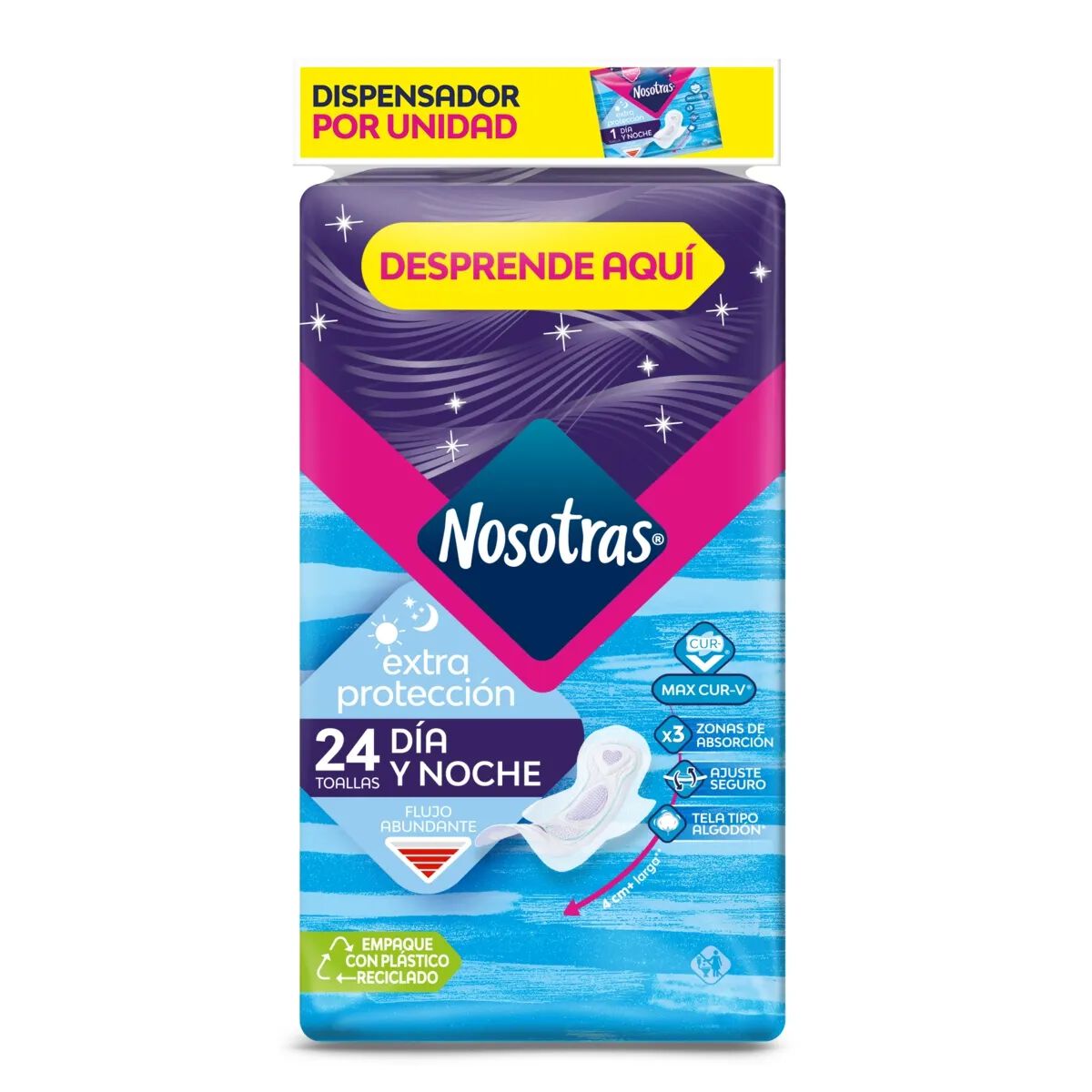 Toallas Higienicas Nosotras Extra Proteccion Paq24