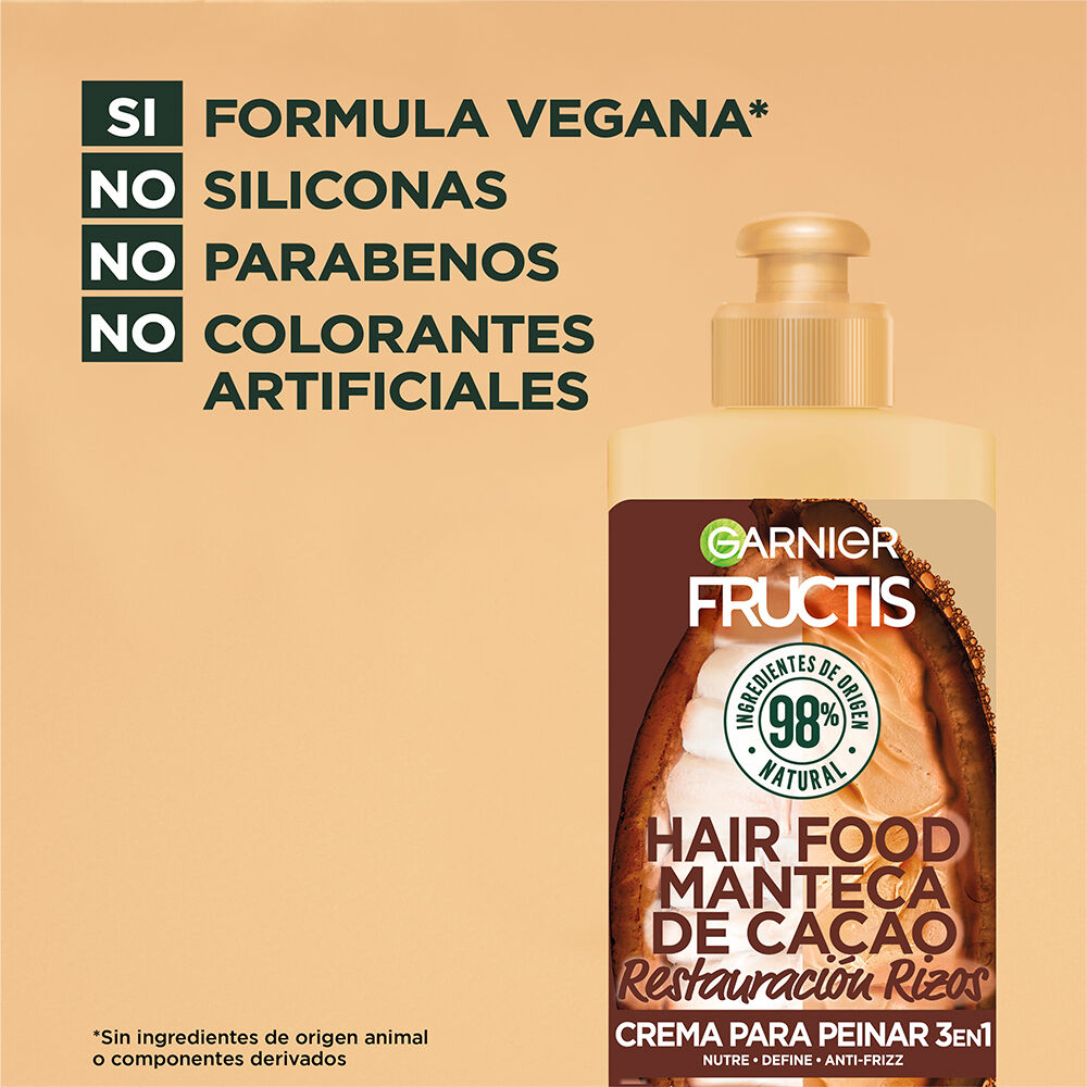 Crema-Para-Peinar-Garnier-Hair-Food-Manteca-De-Cacao-3-En-1-Frasco-X-300Ml-imagen-3
