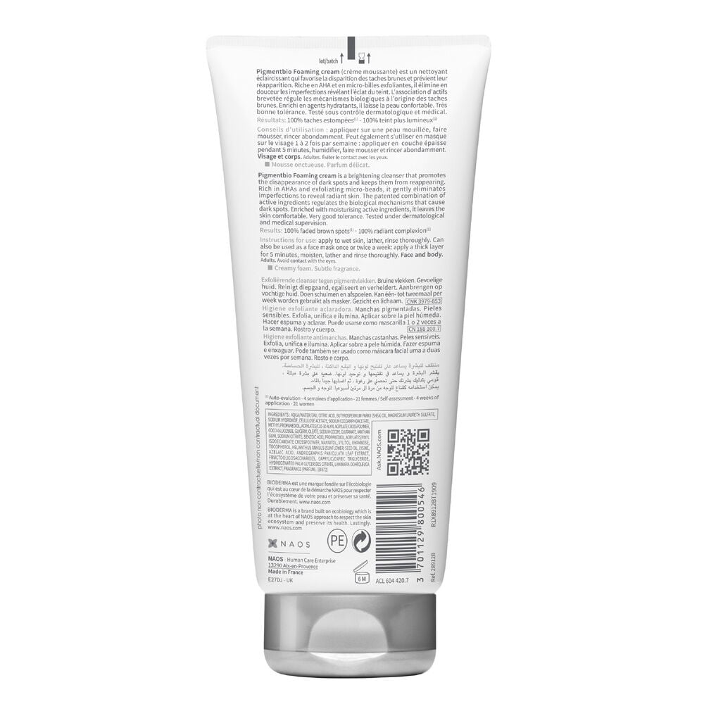Pigmentbio-Foaming-Cream-Bioderma-Limpiador-Exfoliante-Aclarador-Tubo-X-200Ml-imagen-4