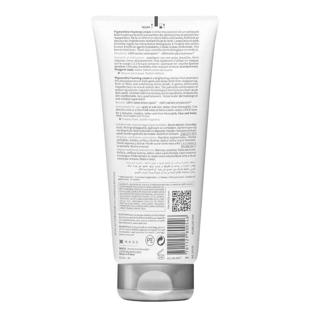 Pigmentbio-Foaming-Cream-Bioderma-Limpiador-Exfoliante-Aclarador-Tubo-X-200Ml-imagen-4