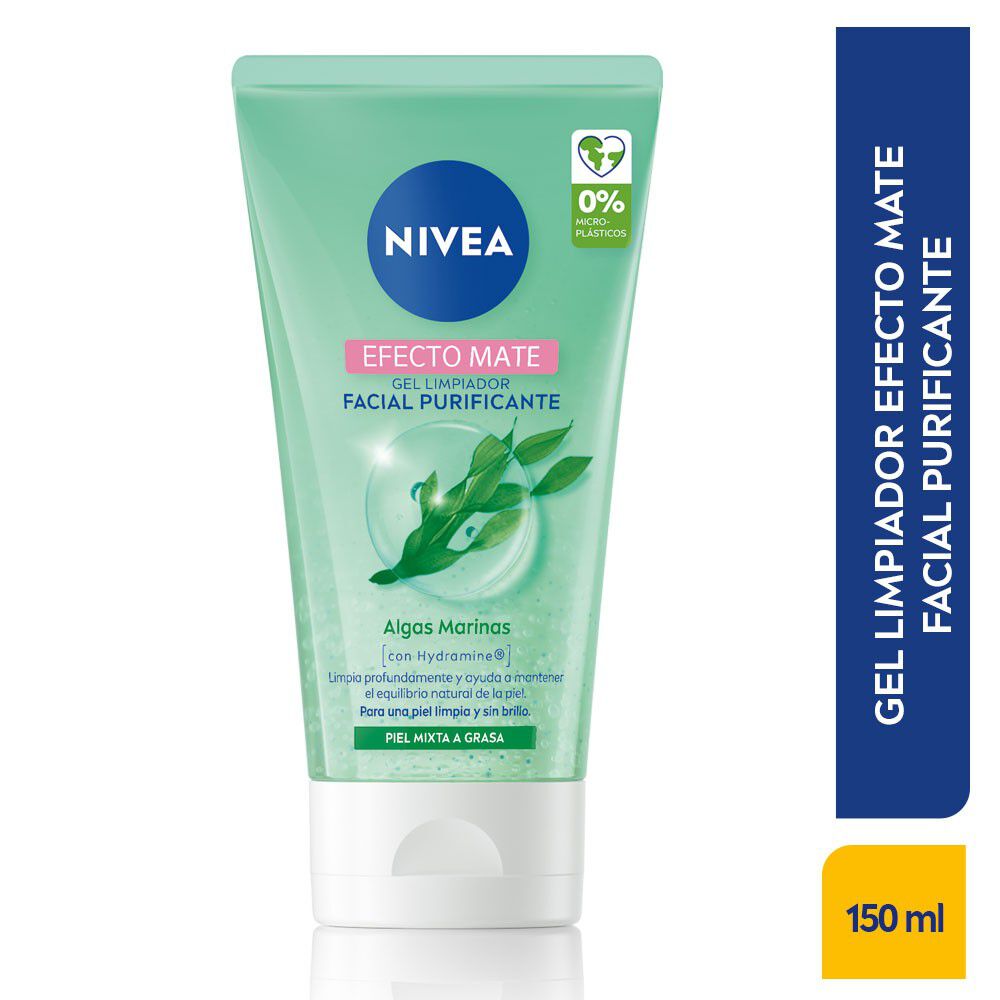 Gel Facial Limpiador Nivea Purificante Efecto Mate Tubo 150Ml
