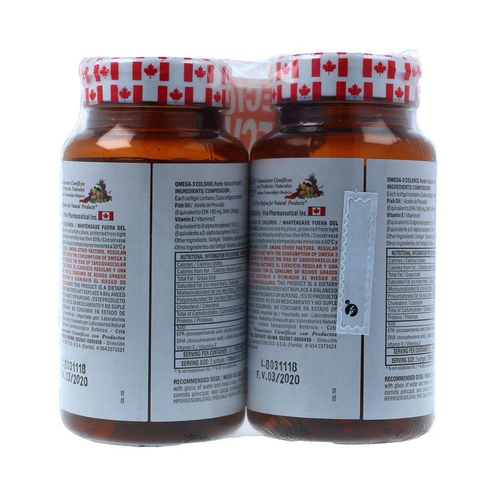 Omega3 Colsrol Pague1 Lleve2 Cápsula Freshly Frasco X 50