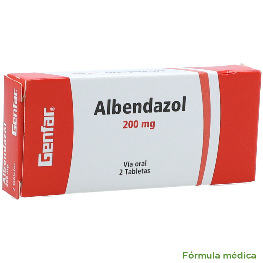 Albendazol 200Mg Tableta Recubierta Caja X 2 Tabletas