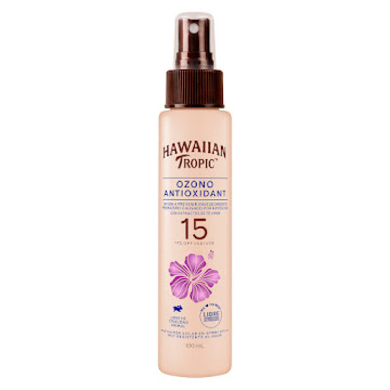 Protector Solar En Spray Hawaiian Tropic Tm Ozono Antioidant 15 Fps Frasco 100 Ml