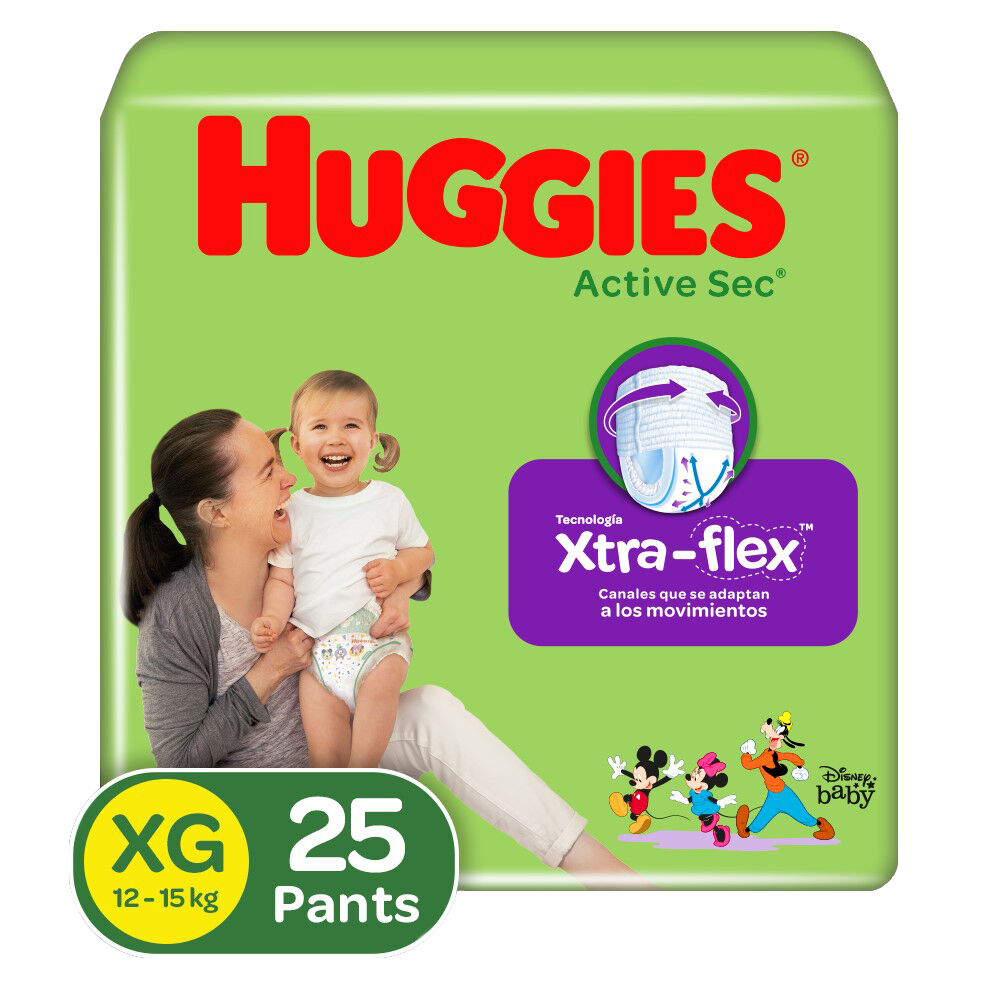 Pañal-Huggies-Active-Sec-Pants-Xtra-flex-Xg-4-Paquete-X-25-imagen-1