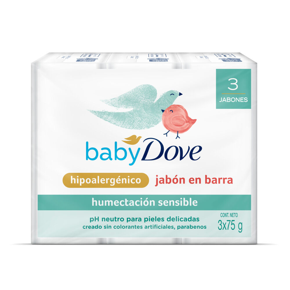 Jabón De Tocador Compuesto Humectación Sensible Paquete X 3 Barras X 75Gr