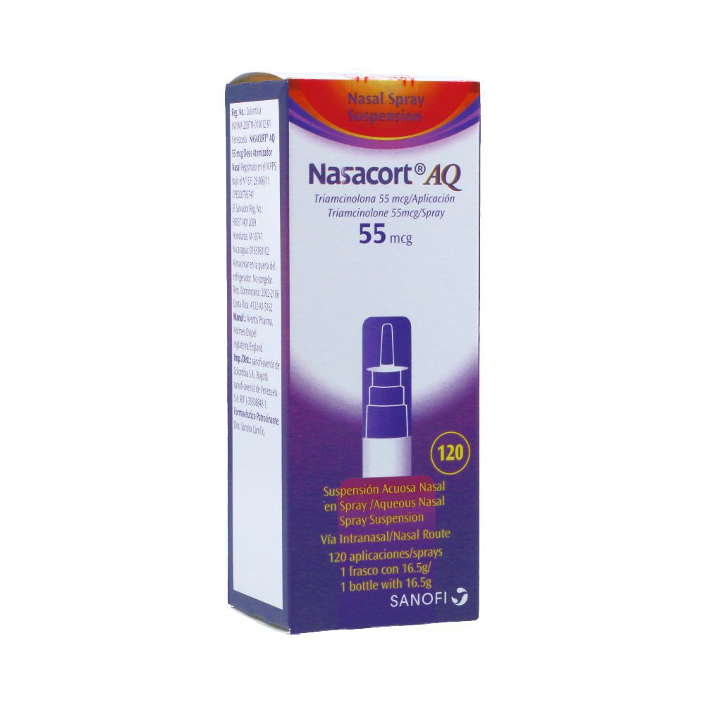 Nasacort AQ Solución Inhalación Nasal 55Mcg/Dosis Spray X 120 Dosis