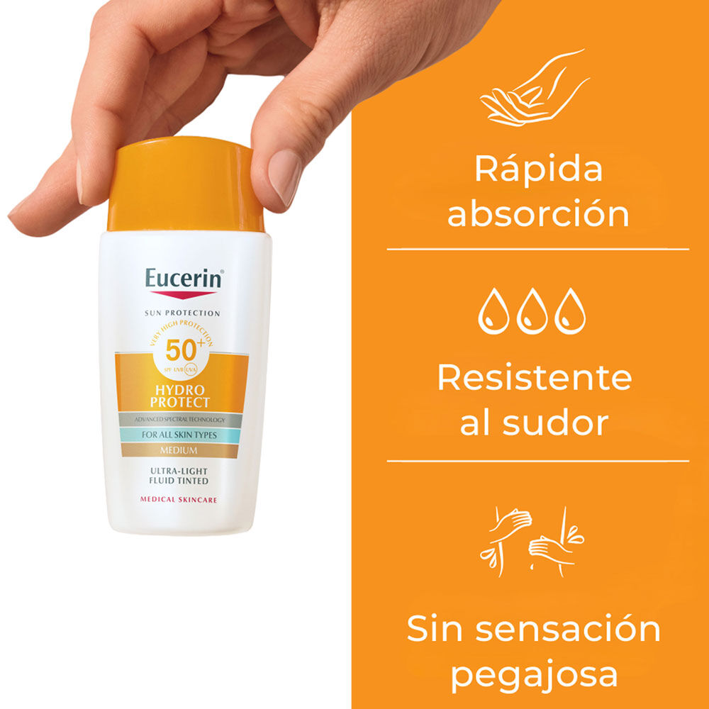 Protector-Solar-Eucerin-Hydro-Fluid-Fps-50+-Frasco-50Ml-Tono-Medio-imagen-3