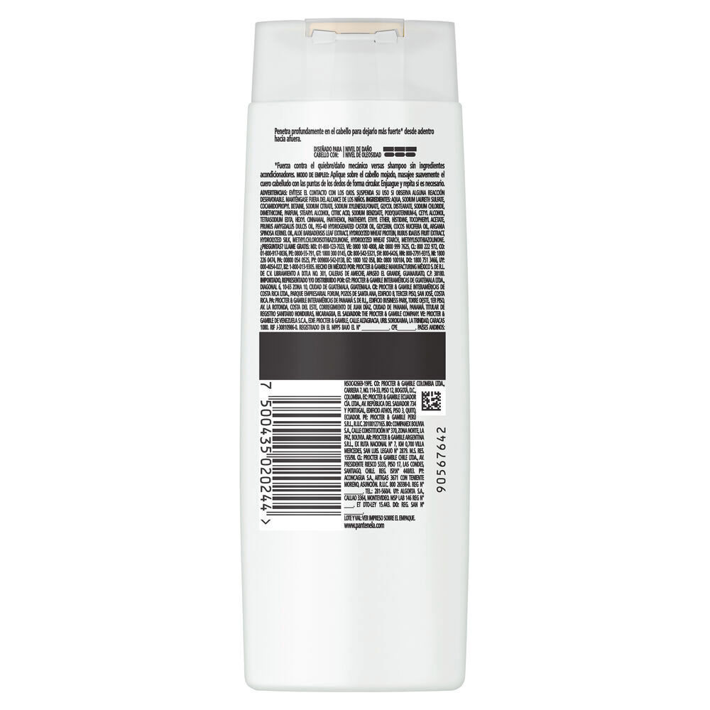 Shampoo-Fuerza/Reconstrucción-Pantene-Frasco-X-400mL-imagen-2