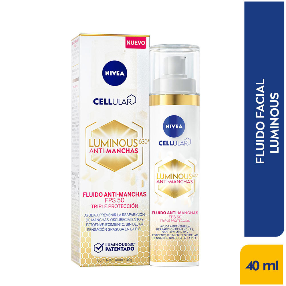Crema Facial Antimanchas Nivea Luminous Fps 50 Frasco 40 Ml