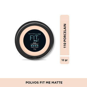 Polvo-Compacto-Maybelline-110-Fit-Me-Mate-Y-Sin-Poros-Lata-por-12Gr-Porcelain-imagen