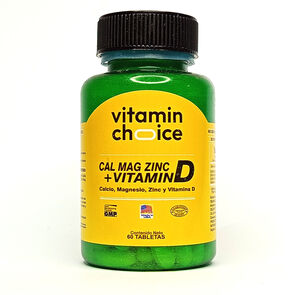 Calcio-Vitamin-Choice-Magnesio-Zinc-Y-Vitamina-D-Tabletas-Frasco-X-60-imagen