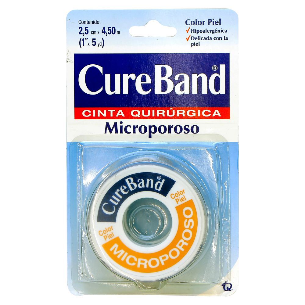 Micropore Sobre X 1 Cureband 2.5Cm X 4.50M