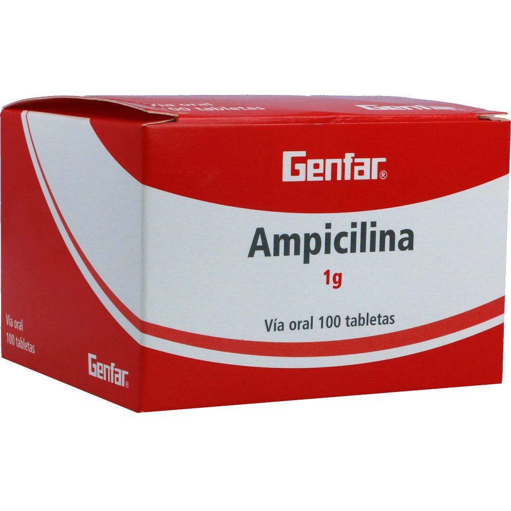 Ampicilina Genfar 1Gr Blister X 10 Tabletas