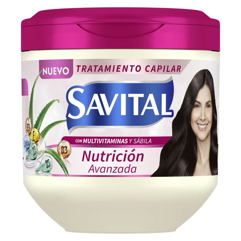 Tratamiento-Capilar-Savital-Nutricion-Avanzada-Con-Multivitaminas-Y-Sabila-Pote-X-425Ml-imagen-1