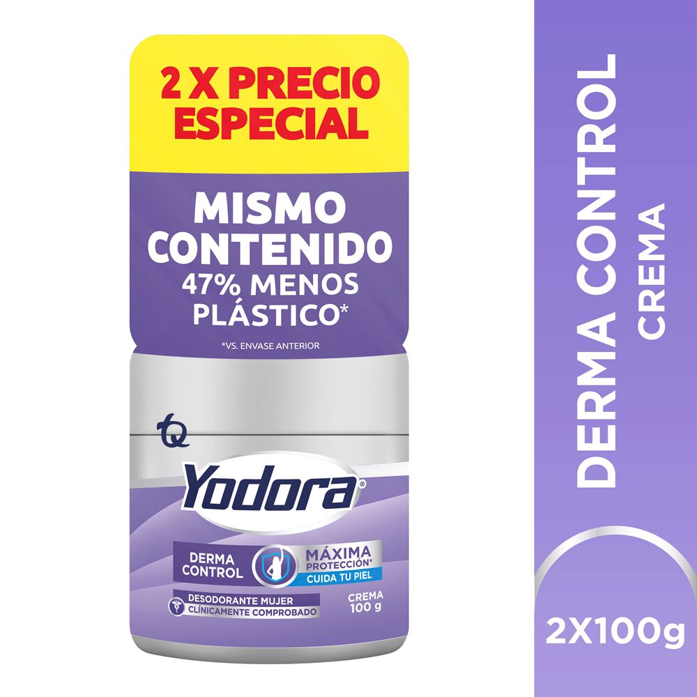 Promo Desodorante En Crema Yodora Mujer Precio Especial Paquete por 2Pote por 100Gr