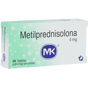 Metilprednisolona-4Mg-Tableta-Recubierta-Mk®-Caja-X-30--imagen