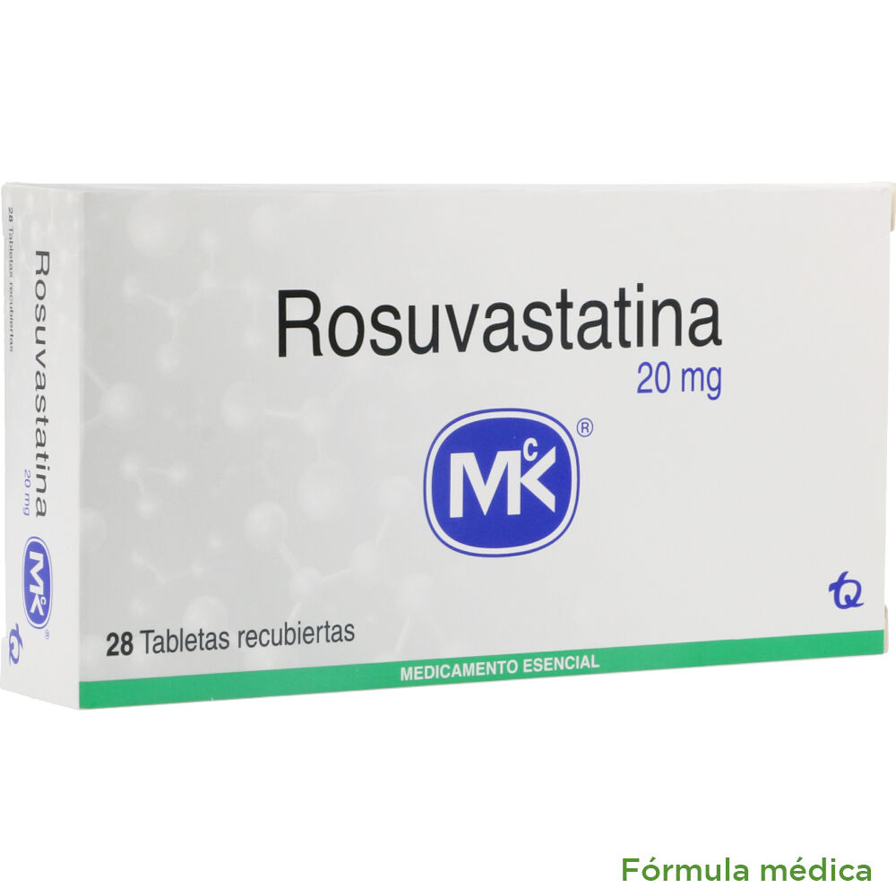 Rosuvastatina Mk 20Mg Caja X 28 Tabletas Recubiertas
