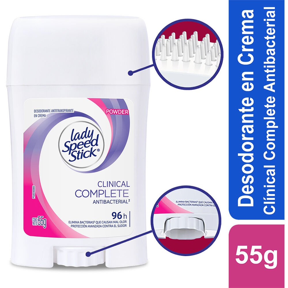 Desodorante-Clinical-Complete-Lady-Speed-Stick-Powder-96H-Barra-X-55Gr-imagen-1
