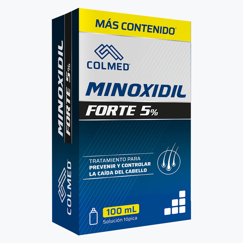 Minoxidil Forte Spray 5% Loción Capilar Frasco X 100Ml