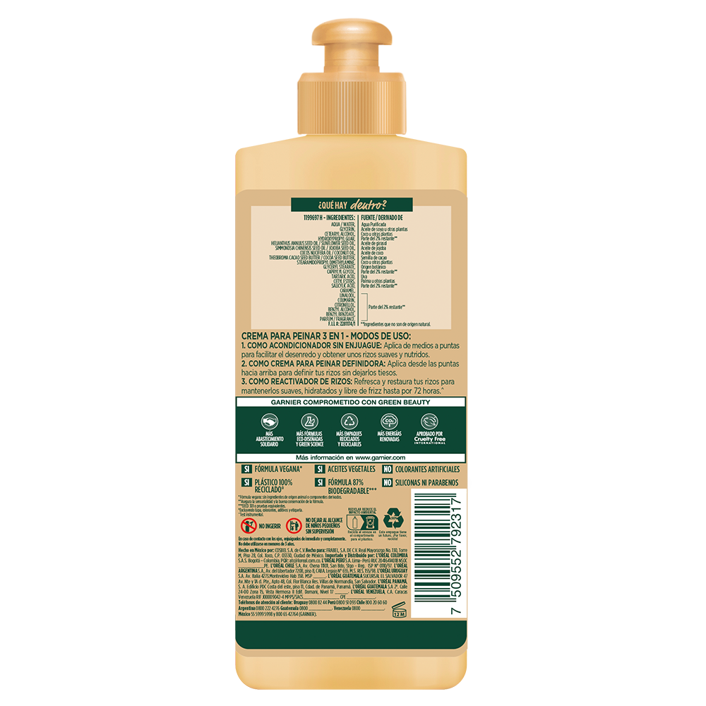 Crema-Para-Peinar-Garnier-Hair-Food-Manteca-De-Cacao-3-En-1-Frasco-X-300Ml-imagen-5