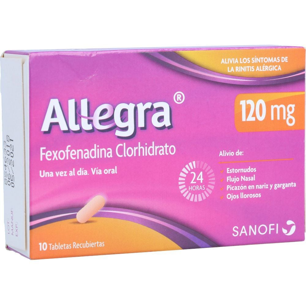 Allegra 120Mg Caja X 10 Tabletas Recubierta