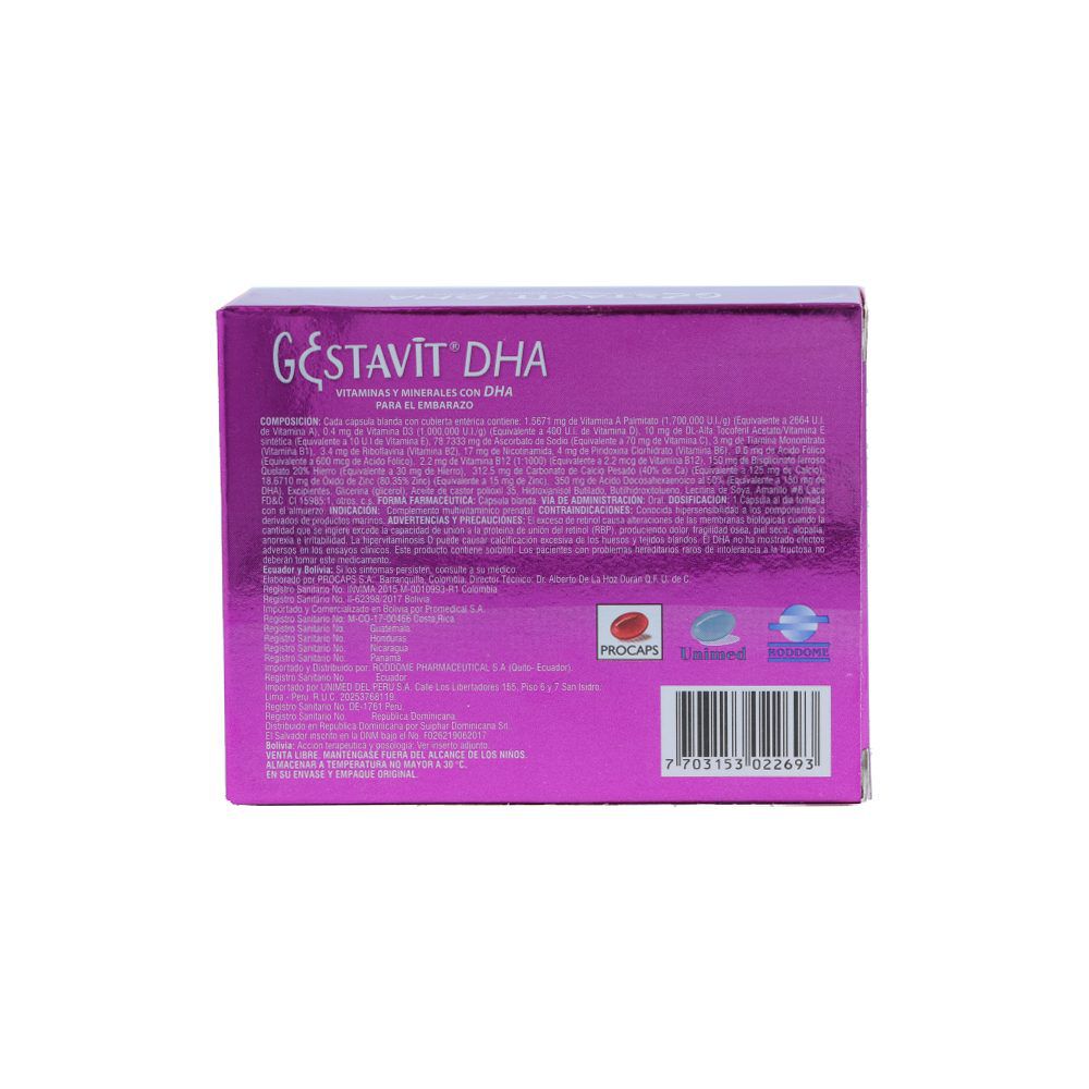 Gestavit Dha Cápsula Blanda Cubierta Enterica Caja X 30