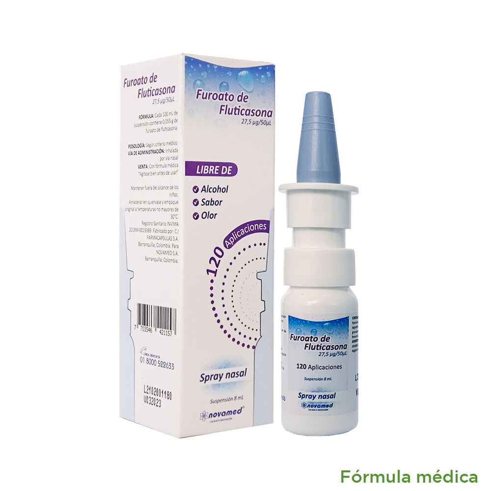 Furoato De Fluticasona 27.5Mcg/Dosis Suspension Nasal Frasco X 120Dosis Novamed